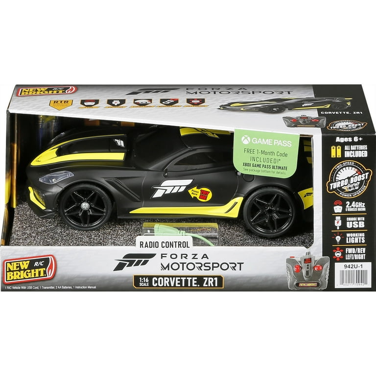 ★RECLOW★ RC B06 BLACK New Bright (1:16) Forza Corvette Battery Remote Control