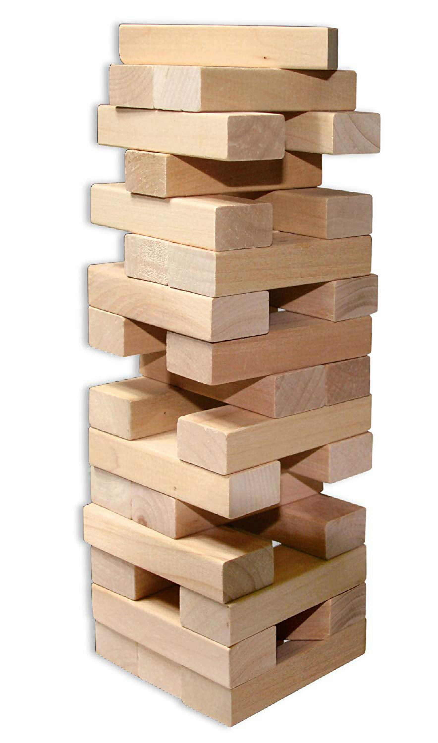  CoolToys Timber Tower Wood Block Stacking Game – Original  Edition (48 Pieces) : Toys & Games