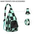 thumbnail image 2 of Waterproof Plaid Hiking Sling Backpack for Women – Lightweight Buffalo Checkered Crossbody Bag with Adjustable Strap, Vintage Chest Bag for Travel, Outdoor & Everyday Use, 2 of 4