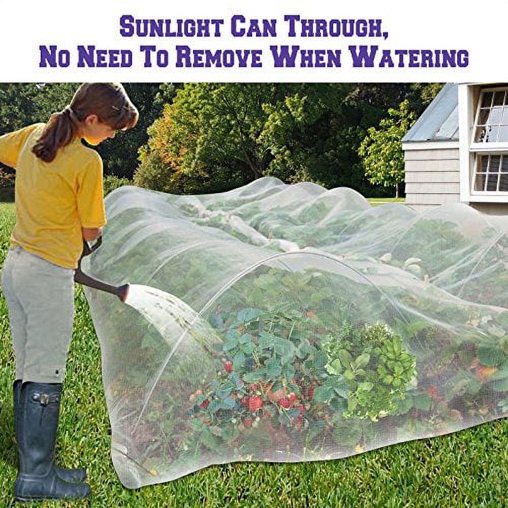 Strong Camel Multi Sizes Garden Mosquito Netting Bug Insect Net Hunting Barrier Blind Garden (6.5'X15')