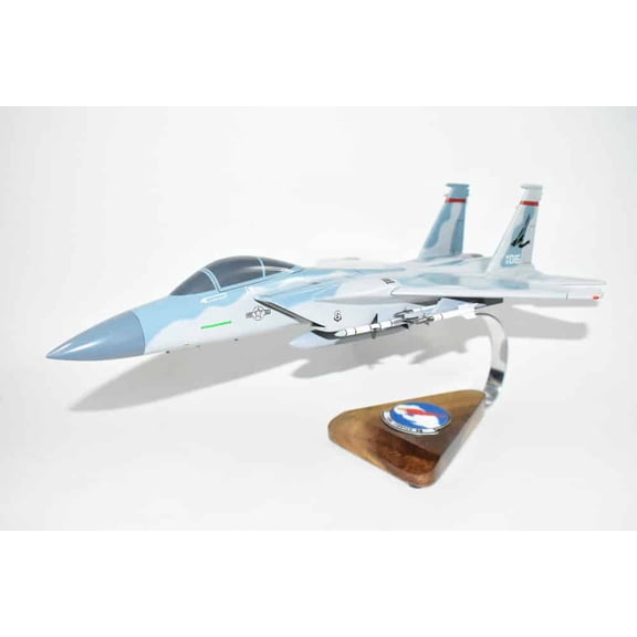 123d Fighter Squadron F-15C Model, 1/42nd (18") Scale, Mahogany, Fighter