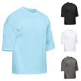 thumbnail image 3 of Chiccall Mens Mesh Gym T Shirts Summer Solid Crew Neck Short Sleeve Breathable Active Shirts White, 3 of 3