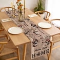 thumbnail image 3 of Sweet Home Table Runner 108 Inches Long Farmhouse Dress Scarves, Western Stars Bird Houses Brown Wooden Grain Dining Tablerunner for Coffee Table/Kitchen Island/Party Décor, 13" x 108", 3 of 8