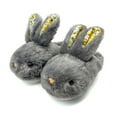 thumbnail image 3 of Hpapadks Kids Slippers Winter Rabbit Shoes Cozy Indoor Outdoor Soft Warm Fuzzy Comfortable Boys Shoes Dark Gray, 3 of 4