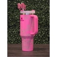 thumbnail image 2 of Vaso Stanley de 40 Oz con Diseño Floral, Color Rosa, con Diseño Floral, Grabado Láser Personalizado, Envoltura Completa, Ideal Como obsequio (No Incluye Lazo)., 2 of 9