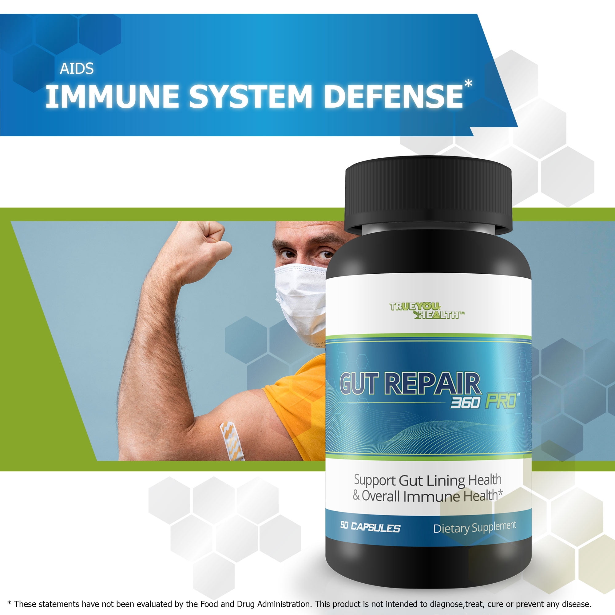 Gut Repair 360 Pro - Intestinal Health Supplement - LeakyGut Repair - Support GI Lining Health - Help Reduce Symptoms Like Bloating, Heartburn, IBS - Our Best Gut Support Formula