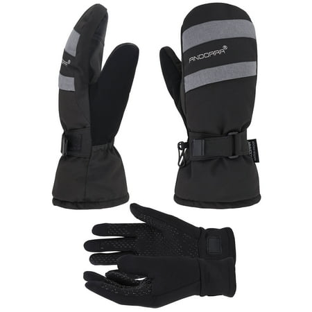 2 Pcs Women Waterproof Warm Winter Sports Ski Gloves Snow (Best Womens Ski Gloves Mittens)