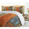 thumbnail image 5 of Ambesonne Rustic Duvet Cover Sets, Old French Wooden Door, 2-King, Orange Green, 5 of 7