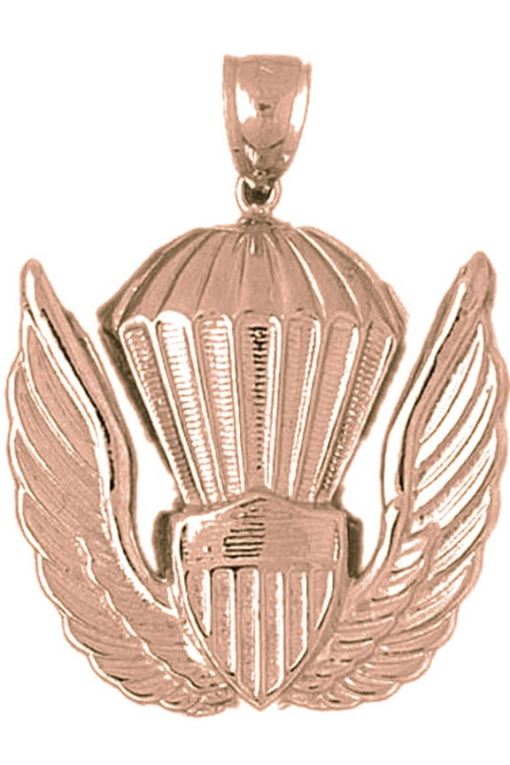 14K Rose Gold United States Air Force Pendant - 38 mm