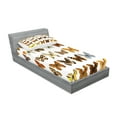 thumbnail image 2 of Ambesonne Colorful Fitted Sheet & Pillow Sham Set, Butterfly Miracle Wing, Twin, Multicolor, 2 of 2