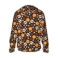 thumbnail image 3 of Uemuo Skulls Pattern Women's Full Zip UPF 50+ Sun Protection Hoodie Jacket Long Sleeve Sun Shirt Hiking Outdoor Performance with Pockets-3X-Large, 3 of 9