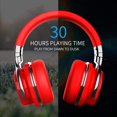 thumbnail image 2 of COWIN E7 PRO [2018 Upgraded] Active Noise Cancelling Headphone Bluetooth Headphones with Microphone Hi-Fi Deep Bass Wireless Headphones Over Ear 30H Playtime for Travel Work TV Computer Phone - Red, 2 of 8
