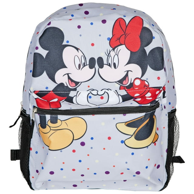 Disney Mickey and Minnie Mouse Sweet Love 16 Padded Backpack