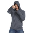 thumbnail image 4 of TELALEO 2 Pack Men's UPF 50+ Fishing Shirts Sun Protection Lightweight Hoodie Performance Long Sleeve SPF UV Shirt for Outdoor Hiking Running Swimming S, 4 of 7