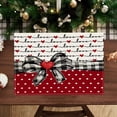 thumbnail image 2 of Set of 4 Girls Bowkont Placemats 12x18 Inch for Dining Table,Black White Plaid Bow Place Mats,Grids Ribbon Bow Waterproof Placemats No Slip,Patchwork Love Heart Table Mats, 2 of 5
