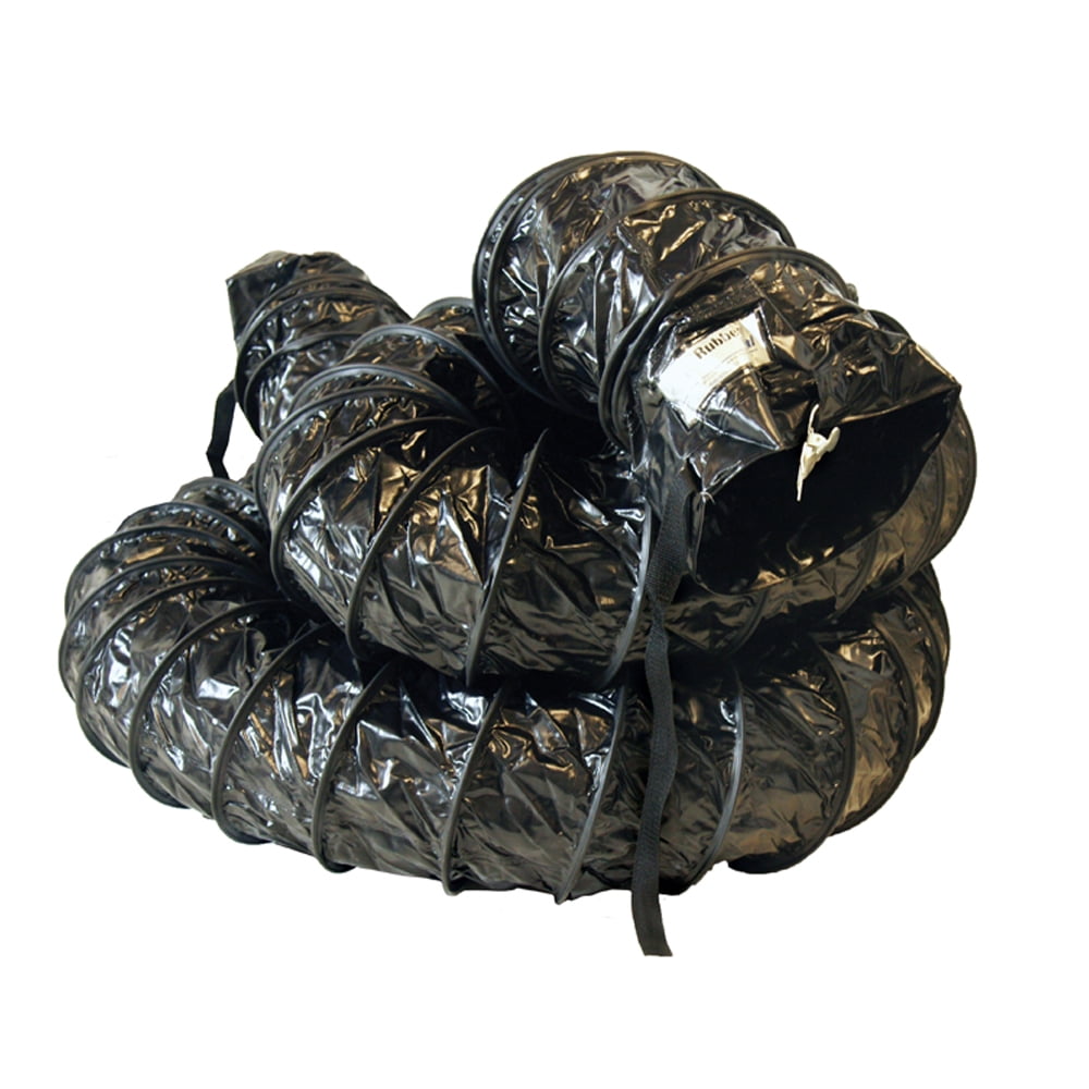 Rubber-Cal "Air Ventilator Black" Ventilation Duct Hose (Fully Stretched), 10-Inch by 25-Feet