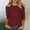 Red, variant on 3/4 Sleeve Knitted Sweater for Women, Loose Round-Neck Pullover Tops, Fall Casual Outerwear Tops