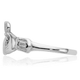 thumbnail image 5 of 14K Solid White Gold Heart Irish Claddagh Celtic Ring Jewelry, 5 of 9