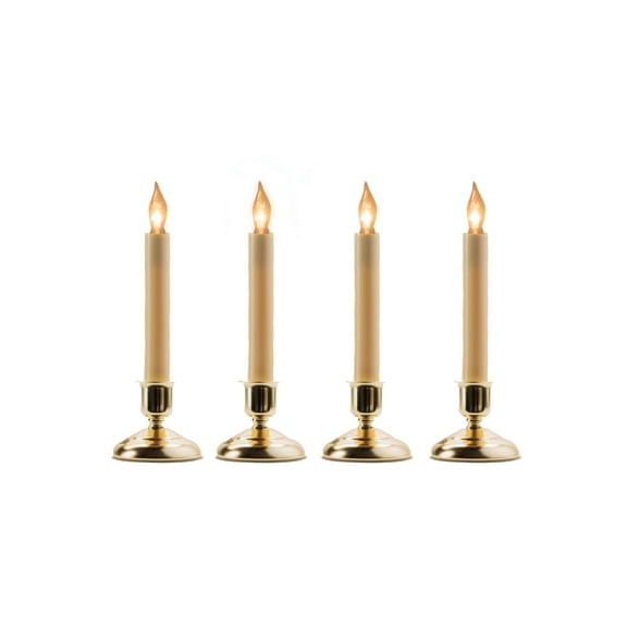 IMC Cape Cod Electric Candle w/ Steady Lighting- Brass (Qty 4)