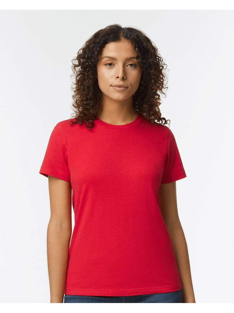 Gildan Women's Softstyle Cotton T-Shirt, Midweight - Red
