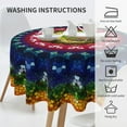thumbnail image 5 of Mandala Round Tablecloth 60 Inch Waterproof Tablecloths Boho Table Cloth Decorative for Picnic Party Holiday Home Indoor Outdoor, 5 of 6