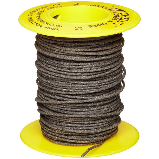52 Round Abrasive Cord, Aluminum Oxide 150 Grit .055" Diameter x 50