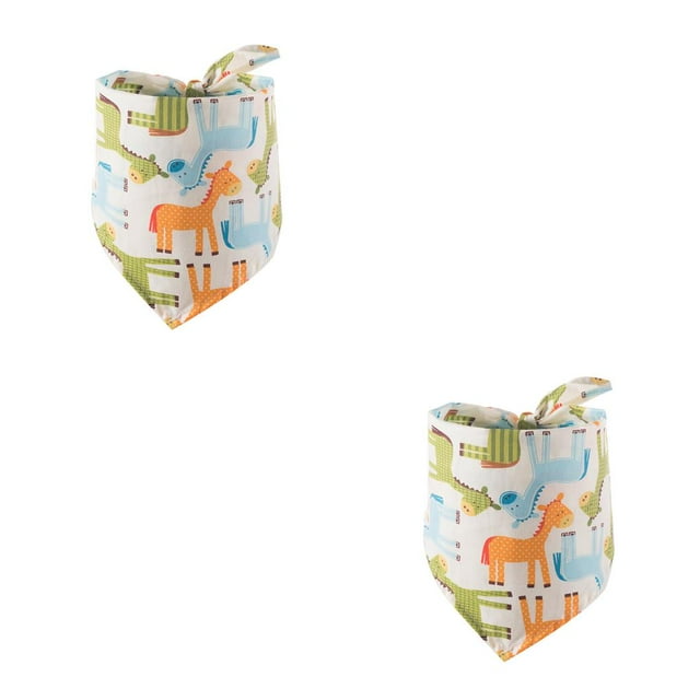 Greeniant Bufanda de baba para mascotas, toalla ajustable cómoda de algodón, collares lavables para interiores y exteriores, accesorios para pañuelos Tipo 1 2piezas Greeniant CBP280995