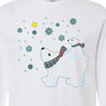 thumbnail image 4 of Inktastic Christmas Polar Bear and Cub with a Star Long Sleeve T-Shirt, 4 of 5