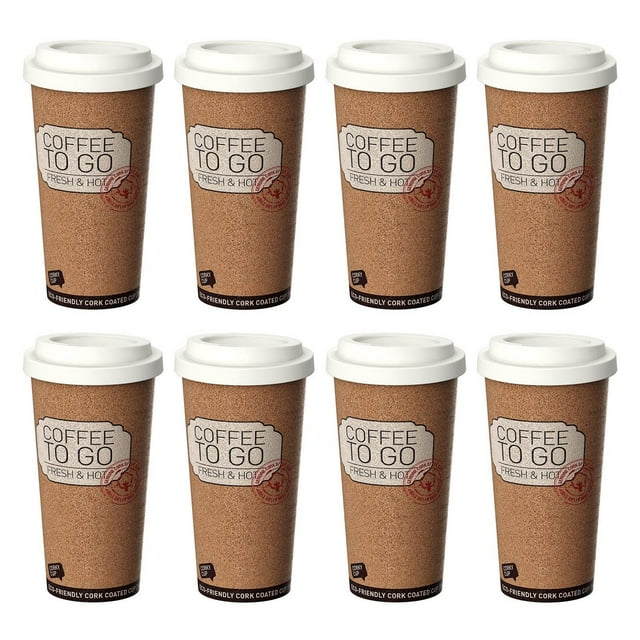 Corky Cup Life Story 16 oz Reusable Insulated Travel Mug (8 Pack)