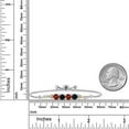 thumbnail image 4 of Gem Stone King 925 Silver and 10K Yellow Gold Red Garnet and Black Onyx and White Lab Grown Diamond Bracelet for Women | 2.07 Cttw | Gemstone January Birthstone | Round 5MM | Fully Adjustable 9 inch, 4 of 5