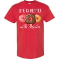 thumbnail image 3 of Inktastic Life is Better with Donuts T-Shirt, 3 of 5