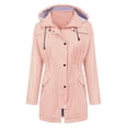 thumbnail image 2 of Gabardina impermeable LOMON con capucha larga para mujer, 2 of 6