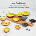 thumbnail image 4 of 10 Pieces Carbon Steel Egg Tart Mold Non-stick Flower Edge Household Kitchen Pie Pastry Mould Molding Tool Accessories Type 6, 4 of 10