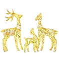 thumbnail image 5 of iCapeson 3-Piece 2.4FT Lighted Reindeer for Christmas, Outdoor Decor with 110 Warm White LEDs, Low Voltage 4.5V Plug-in Iron Frame for Yard & Indoor Holiday Display, 5 of 8