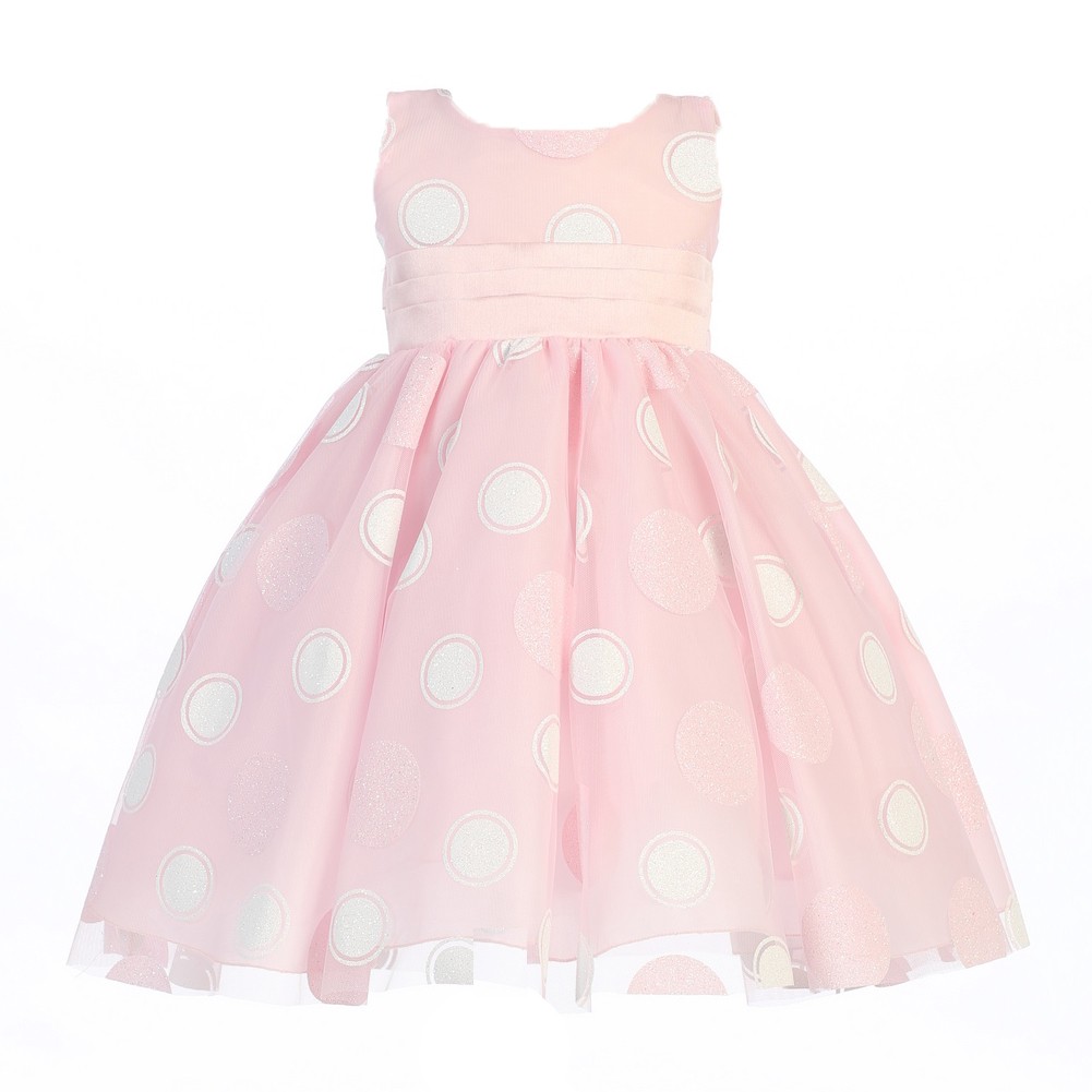 baby pink polka dot dress