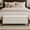Beige, variant on Vknow Furniture Chenille Storage Bench with Solid Wood Legs and Removable Lid for Bedroom Entryway and Living Room,Rust