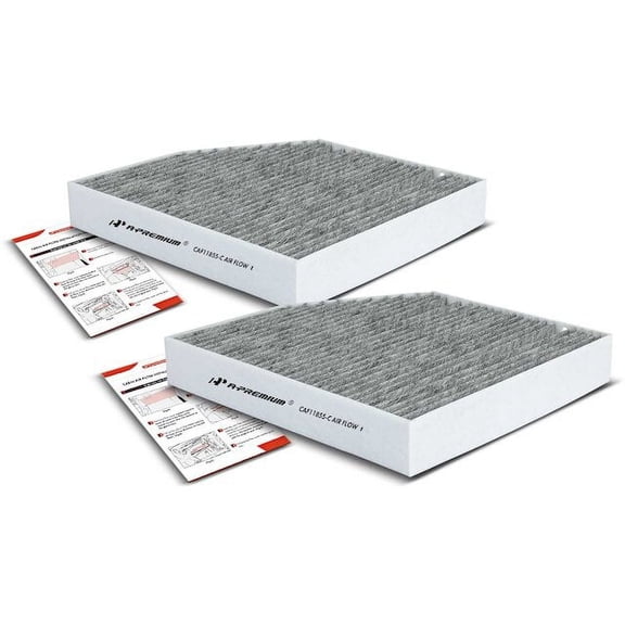 Front Cabin Air Filter Set 2 - Compatible with 2015 - 2022 Mercedes-Benz C300 2.0L 4-Cylinder 2016 2017 2018 2019 2020 2021