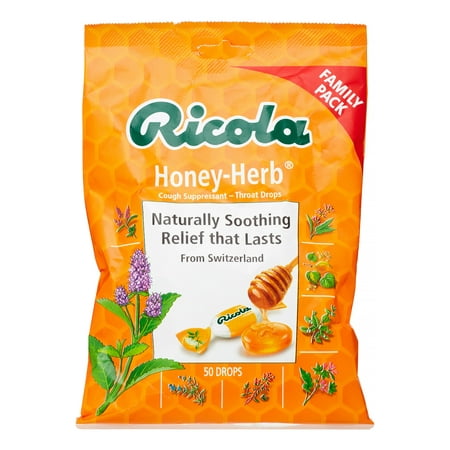 Ricola Throat Drops Honey-Herb, 50 Ct