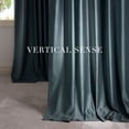 thumbnail image 2 of NICETOWN Velvet Blackout Curtains 96 inches Long, Rod Pocket & Back Tab Thermal Drapes Luxury Room Darkening Window Treatments for Bedroom, Stone Blue, W52 x L96, 2 Panels, 2 of 8