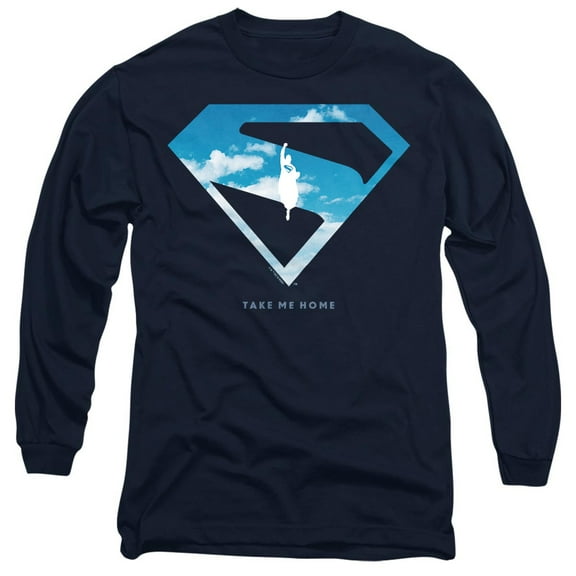 Superman 2025 Movie Cloud Shield Unisex Adult Long-Sleeve T Shirt