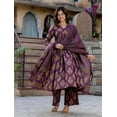 thumbnail image 6 of KLOSIA Women Printed Anarkali Kurta and Pant Set with Dupatta - Indian Ethnic Traditional Wear Anarkali Kurta Set, 6 of 7