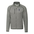 thumbnail image 2 of Men's Cutter & Buck Heather Gray Kansas Jayhawks Mainsail Sweater-Knit Big & Tall Full-Zip Jacket, 2 of 3