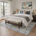 thumbnail image 2 of GENIMO 5'x7' Soft Persian Diamond Area Rug for Living Room, Machine Washable Non Slip Low Pile Rug for Bedroom Dining Room, Dusty Blue, 2 of 7