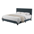 thumbnail image 4 of CorLiving Celeste Modern Upholstered Adult King Bed Frame with Headboard, Box Spring Required, Blue, 4 of 6
