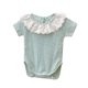 thumbnail image 1 of Gibobby Pañalero de algodón de manga corta de algodón con cuello de encaje para niños recién nacidos, niñas y niños, ropa(Azul claro, 18-24 Meses), 1 of 4