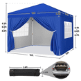 thumbnail image 6 of Renwick 10x10ft Enclosed Pop-Up Canopy with Window for Party Wedding Marketing, Blue, 6 of 9