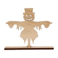 thumbnail image 2 of Estatua de Halloween, figura de madera, regalo de cumpleaños, adorno coleccionable decorativo, escultura para inauguración de la casa, oficina, sala Espantapájaros, 2 of 8