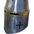 thumbnail image 3 of Armory Replicas Late Twelfth Century 20g Steel Crusader Templar Knight Great Helmet, 3 of 4