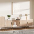 thumbnail image 6 of Modern Entertainment Center For Up To 80"TV, TV Stand With Storage Cabinet For Living Room, Bedroom, Oak, 6 of 7