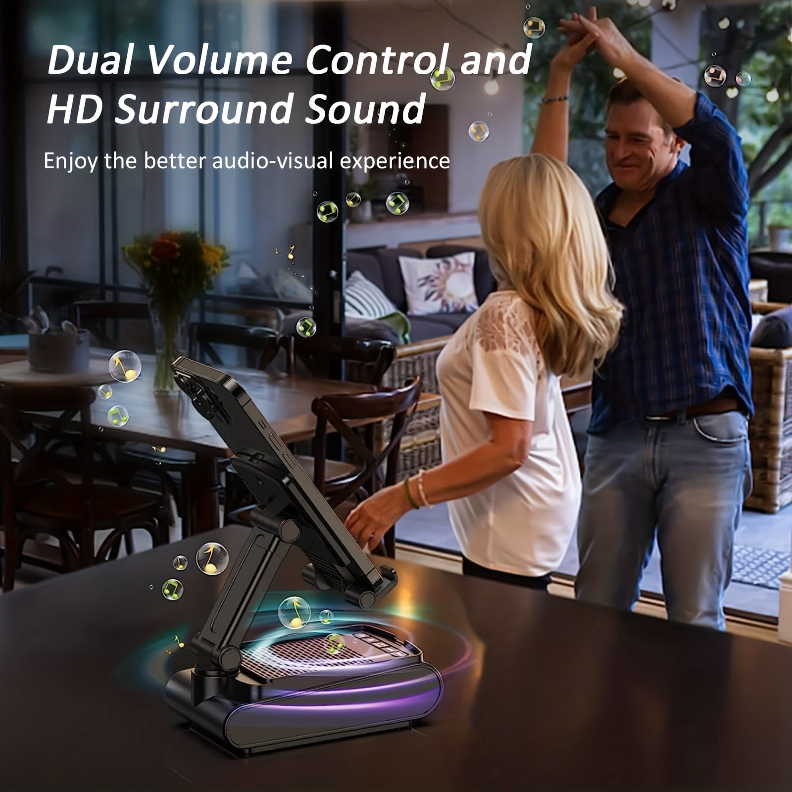 Birthday Gifts for Men, Cell Phone Stand with Wireless Bluetooth Speaker